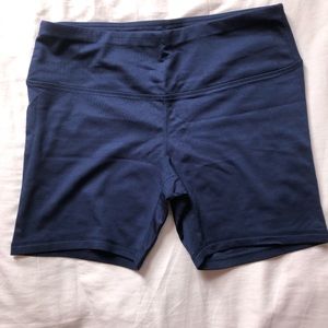 Navy Blue Biker Workout Shorts